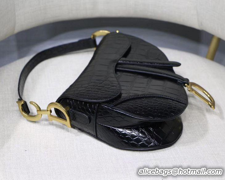 Unique Grade Dior SADDLE SOFT CALFSKIN BAG C9045 black