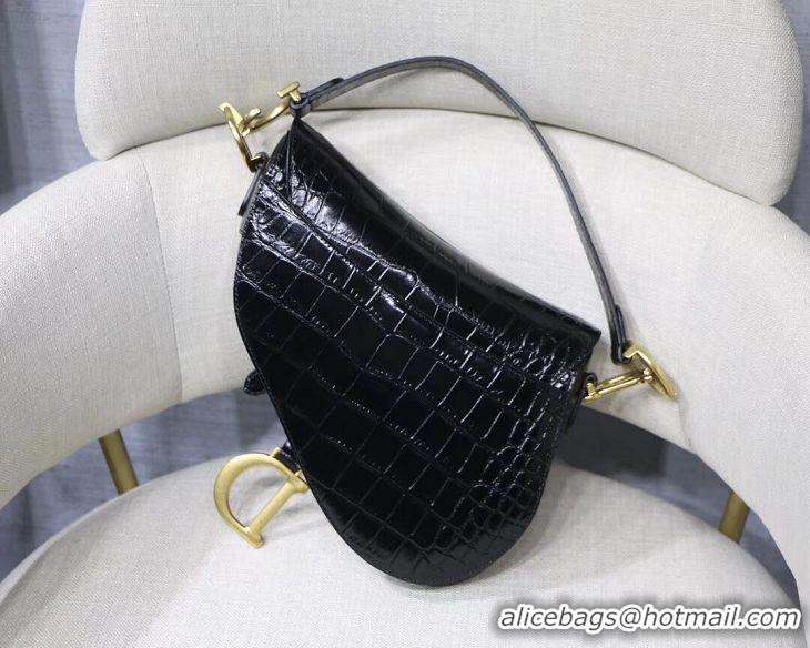 Unique Grade Dior SADDLE SOFT CALFSKIN BAG C9045 black