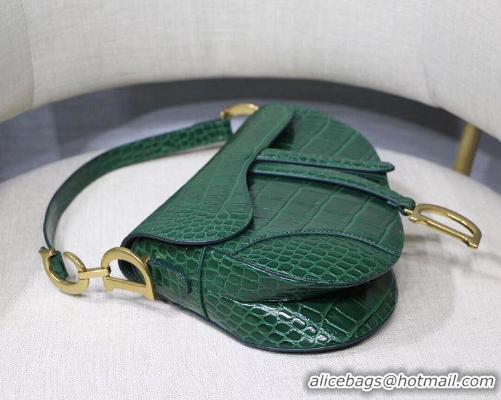 Top Quality Dior SADDLE SOFT CALFSKIN BAG C9045 green