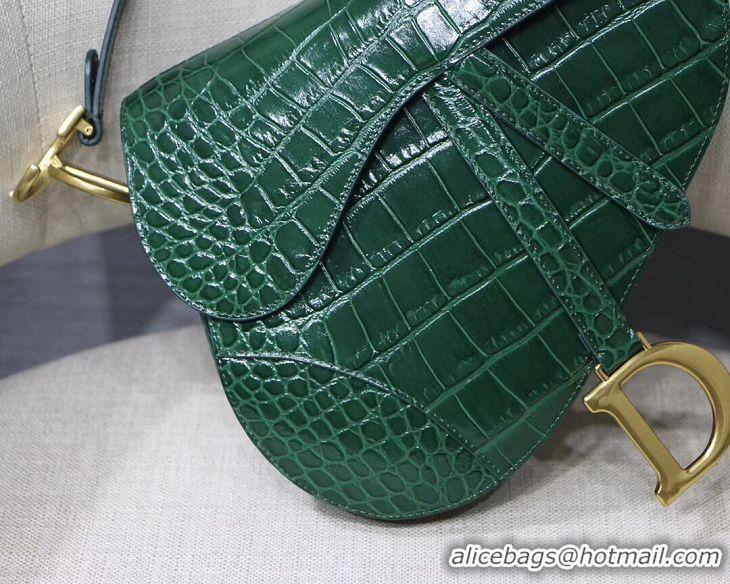 Top Quality Dior SADDLE SOFT CALFSKIN BAG C9045 green