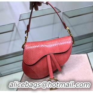 Chic Reproduction Dior SADDLE Snake skin tote C9046 pink