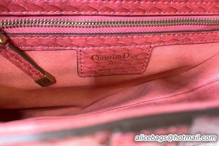 Chic Reproduction Dior SADDLE Snake skin tote C9046 pink