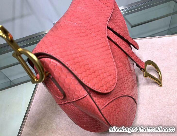 Chic Reproduction Dior SADDLE Snake skin tote C9046 pink