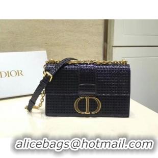 Pretty Style Dior 30 MONTAIGNE SMOOTH CALFSKIN FLAP BAG C9230 black