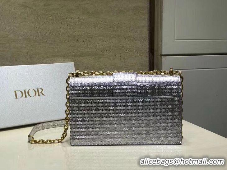 Shop Duplicate Dior 30 MONTAIGNE SMOOTH CALFSKIN FLAP BAG C9230 silvery