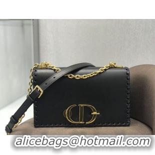 Low Cost DIOR 30 MONTAIGNE THREADED EDGES CALFSKIN FLAP CHAIN BAG M9220