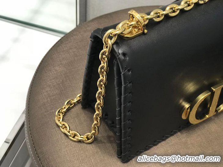 Low Cost DIOR 30 MONTAIGNE THREADED EDGES CALFSKIN FLAP CHAIN BAG M9220