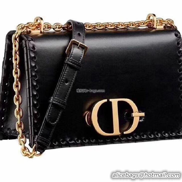 Low Cost DIOR 30 MONTAIGNE THREADED EDGES CALFSKIN FLAP CHAIN BAG M9220