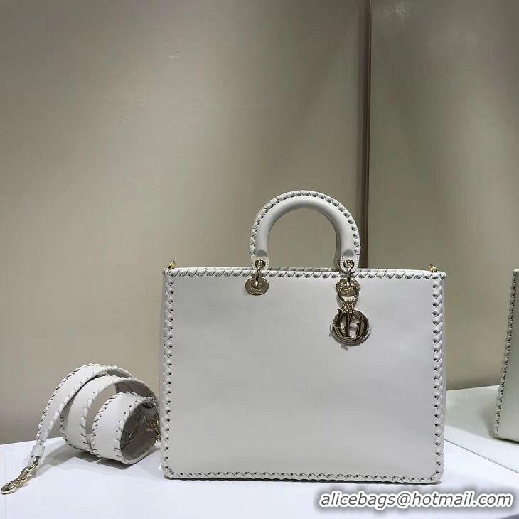 Fashion Cheapest Dior SOFT CALFSKIN BAG C9255 white