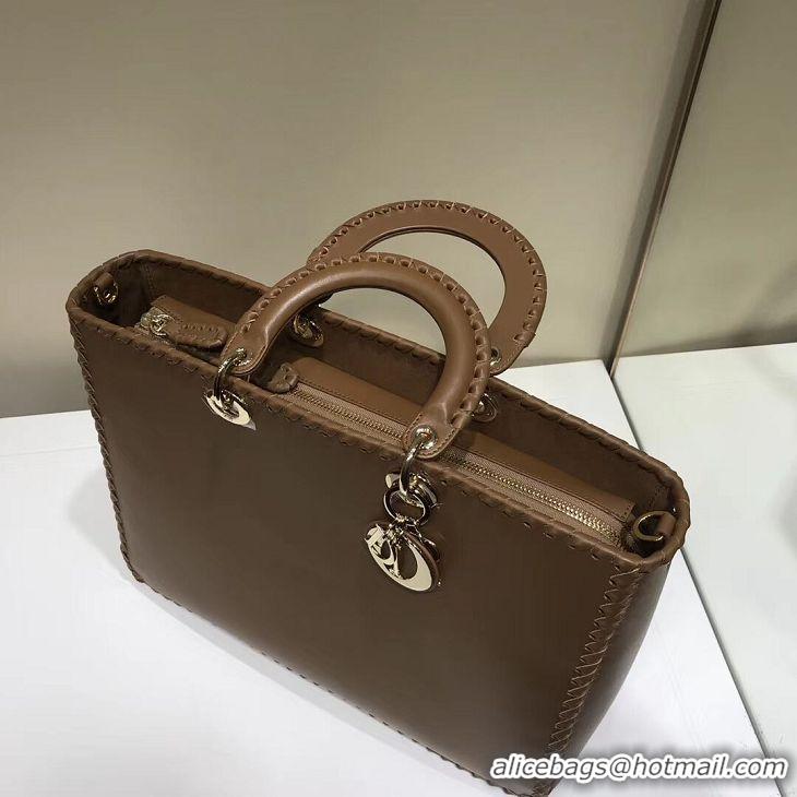 Buy Cheapest Dior SOFT CALFSKIN BAG C9255 Brown