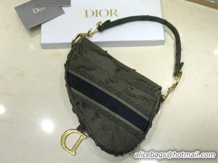 Chic Reproduction DIOR GREEN SADDLE CAMOUFLAGE POUCH M0446C