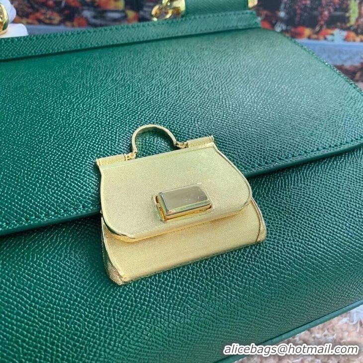 Famous Brand Dolce & Gabbana Origianl Leather Bag 4131 green