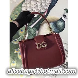 Cheapest Dolce & Gabbana Origianl Leather Bag 4918 Burgundy