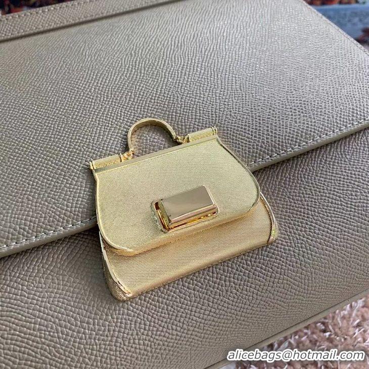 Cheapest Dolce & Gabbana Origianl Leather Bag 4131 apricot