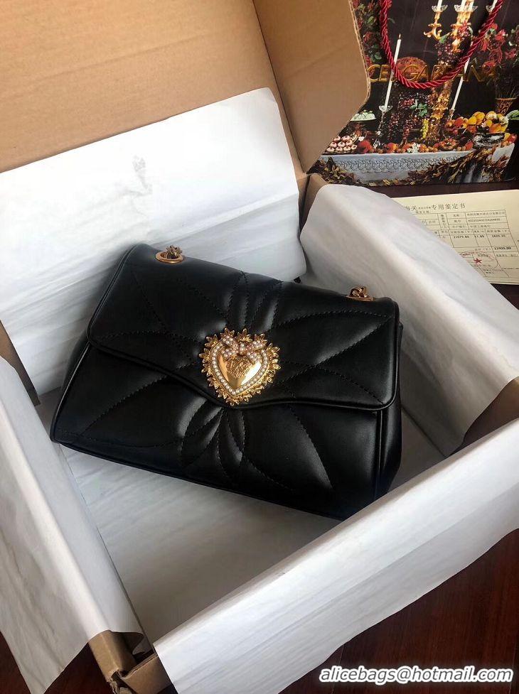 Unique Style Dolce & Gabbana Origianl Leather Bag 4919 black