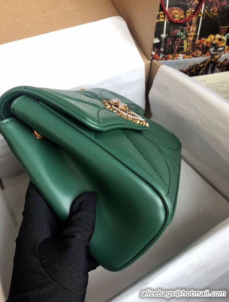 Discount Promotional Dolce & Gabbana Origianl Leather Bag 4919 green