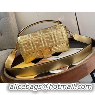 Spot Bulk FENDI BAGUETTE large Shoulder Bag 8BR771A Gold