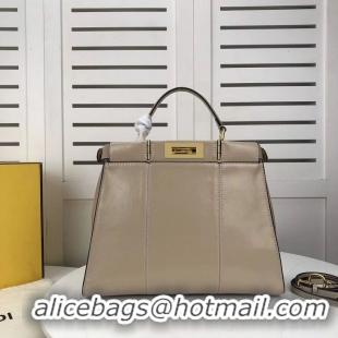 Spot Imitation FENDI PEEKABOO ICONIC cream leather bag F0837