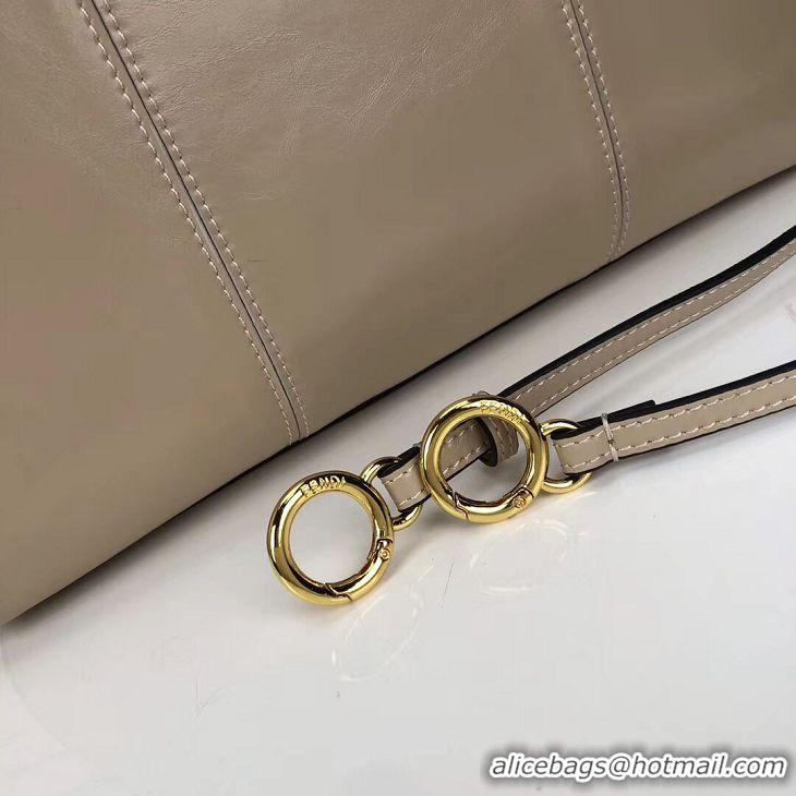 Spot Imitation FENDI PEEKABOO ICONIC cream leather bag F0837