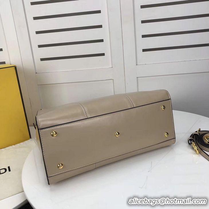 Spot Imitation FENDI PEEKABOO ICONIC cream leather bag F0837