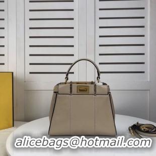 Buy Specials FENDI PEEKABOO ICONIC MINI cream leather bag 8BN244