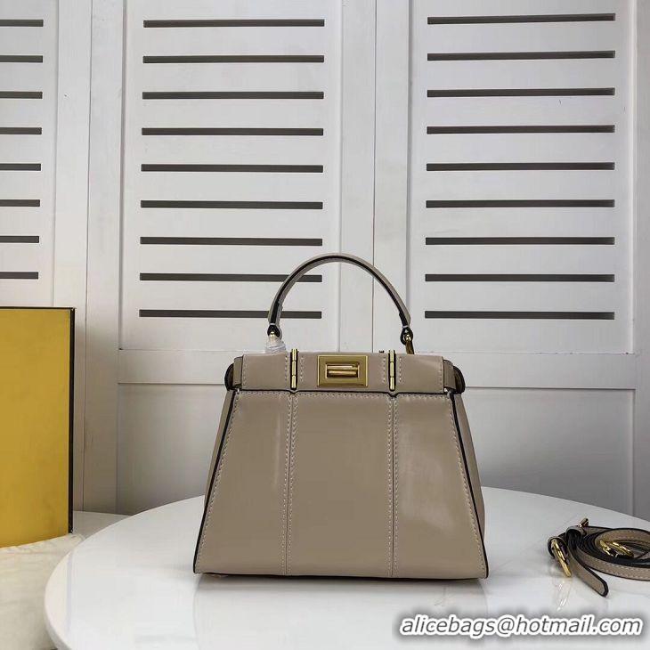 Buy Specials FENDI PEEKABOO ICONIC MINI cream leather bag 8BN244