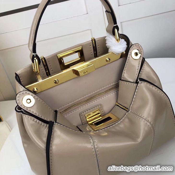 Buy Specials FENDI PEEKABOO ICONIC MINI cream leather bag 8BN244