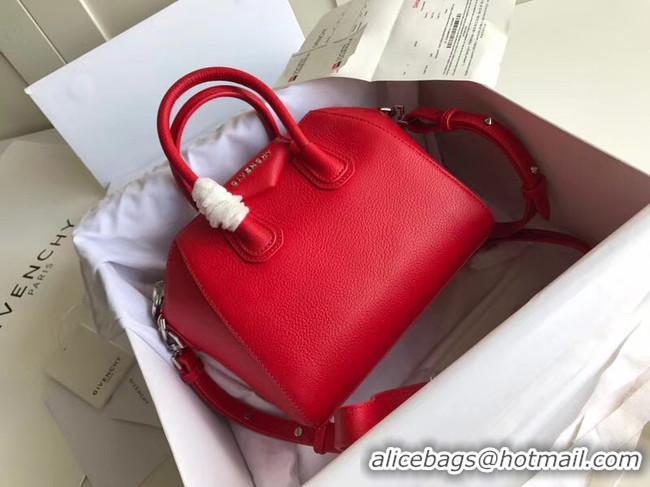 Luxury Imitation Givenchy Grained Calfskin Antigona Bag BB0511 red