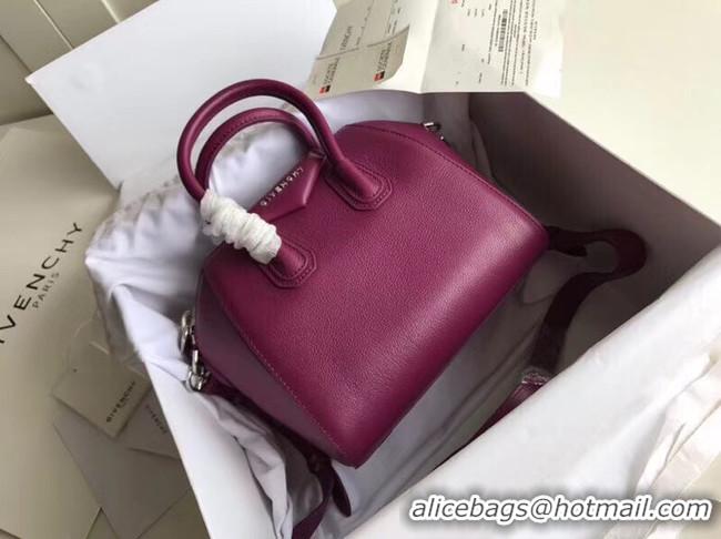 Discount Fashion Givenchy Grained Calfskin Small Antigona Bag BB0511 purple