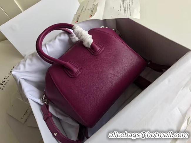 Discount Fashion Givenchy Grained Calfskin Small Antigona Bag BB0511 purple