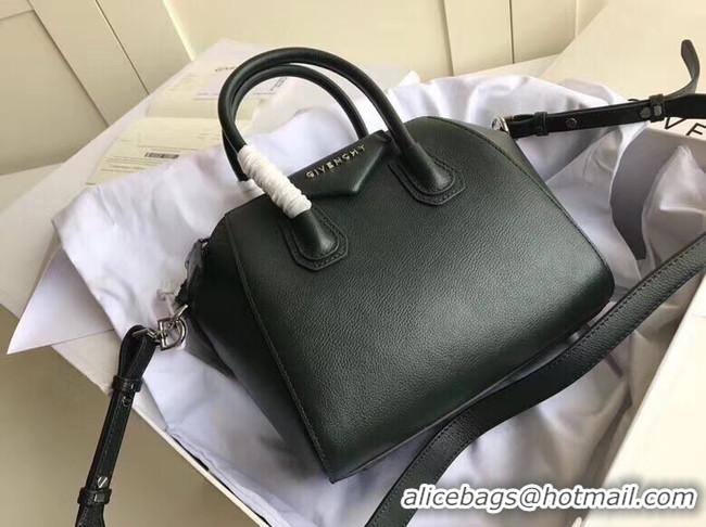 OUTLETS Givenchy Grained Calfskin Small Antigona Bag BB0511 Blackish green