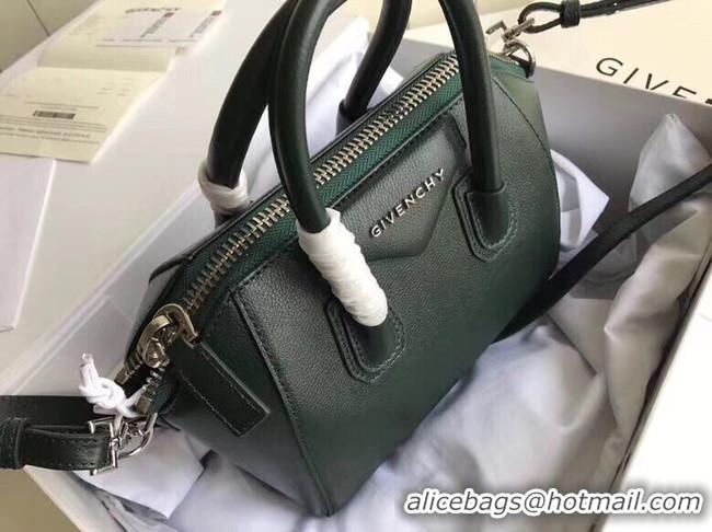 OUTLETS Givenchy Grained Calfskin Small Antigona Bag BB0511 Blackish green