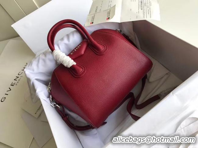 Latest Style Givenchy Grained Calfskin Small Antigona Bag BB0511 Burgundy