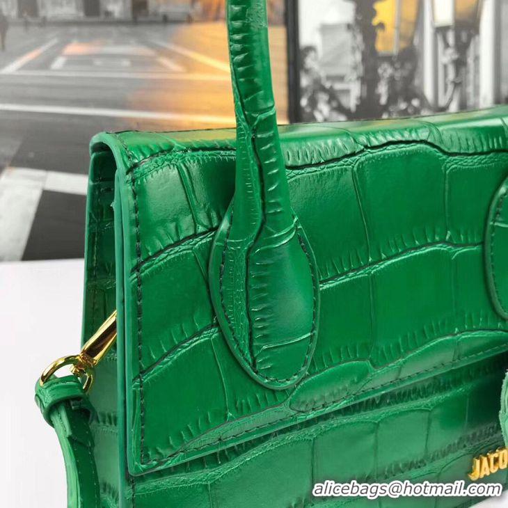 Low Price Jacquemus Original Leather Mini Top Handle Bag J8088 Green