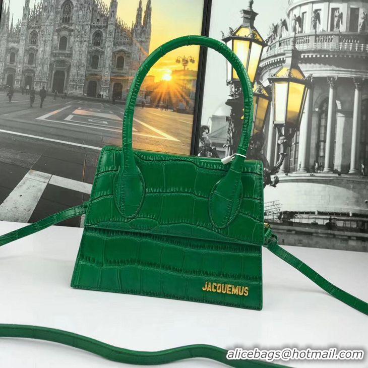 Low Price Jacquemus Original Leather Mini Top Handle Bag J8088 Green