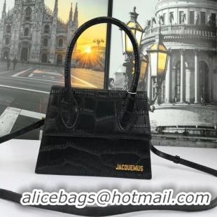 Buy Cheapest Jacquemus Original Leather Mini Top Handle Bag J8088 Black