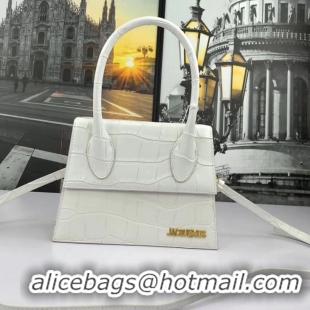 Top Grade Jacquemus Original Leather Mini Top Handle Bag J8088 White