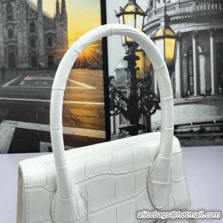 Top Grade Jacquemus Original Leather Mini Top Handle Bag J8088 White