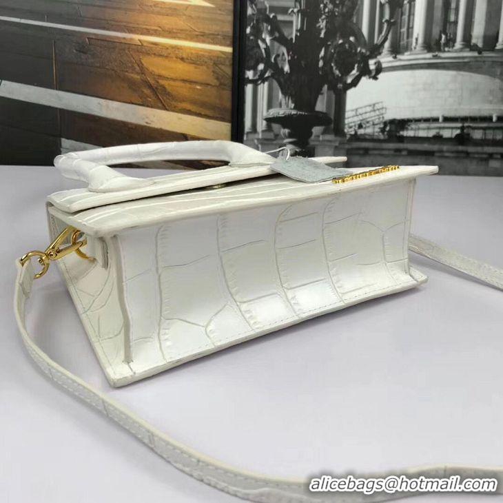 Top Grade Jacquemus Original Leather Mini Top Handle Bag J8088 White