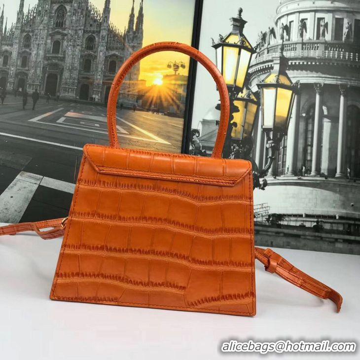 Traditional Specials Jacquemus Original Leather Mini Top Handle Bag J8088 Orange