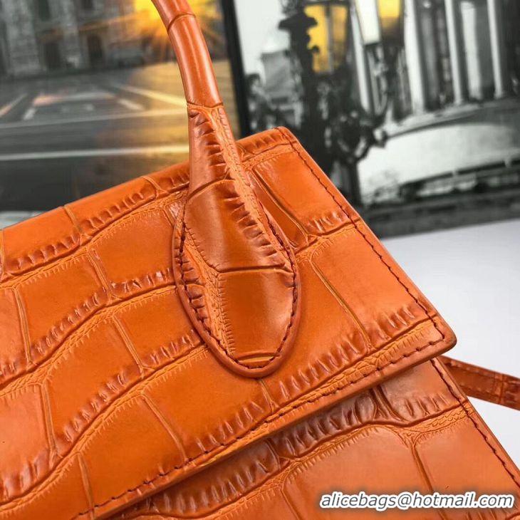 Traditional Specials Jacquemus Original Leather Mini Top Handle Bag J8088 Orange