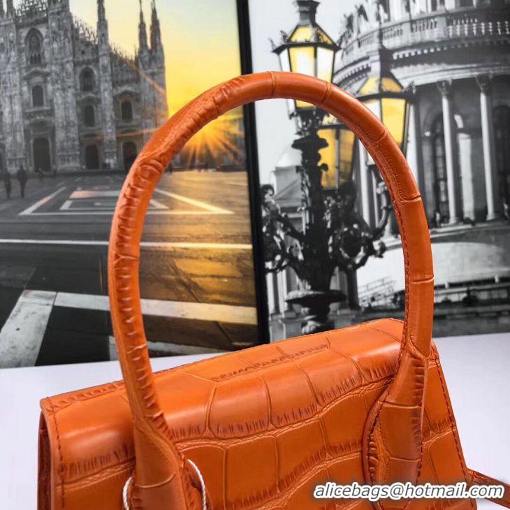 Traditional Specials Jacquemus Original Leather Mini Top Handle Bag J8088 Orange