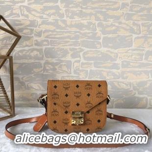 Unique Style MCM Shoulder Bag Calfskin Leather 4566 Camel