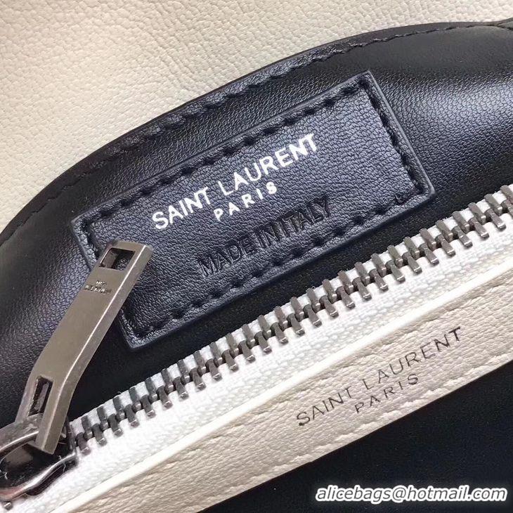 Cheapest Saint Laurent Small Classic Monogramme Leather Flap Bag Ancient Silver Hardware Y2802 White