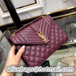 Women Luxury SAINT LAURENT Medium satchel 487206 Burgundy