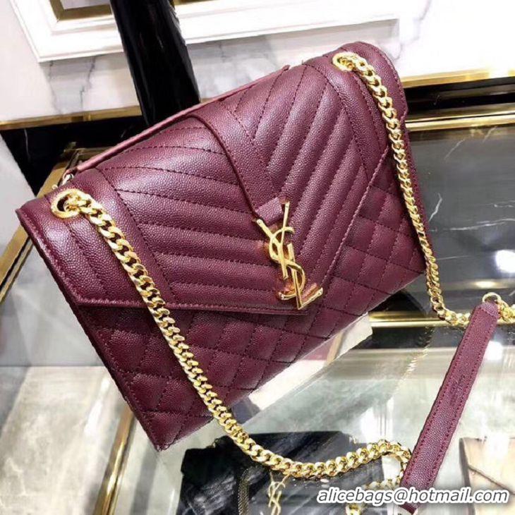 Women Luxury SAINT LAURENT Medium satchel 487206 Burgundy