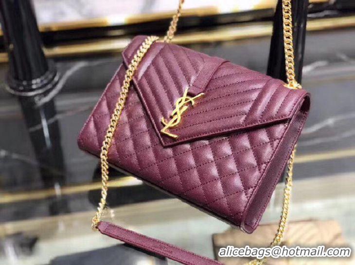 Women Luxury SAINT LAURENT Medium satchel 487206 Burgundy