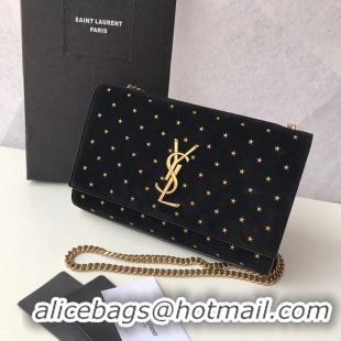 Promotional Yves Saint Laurent Kate Small Original Nubuck leather Shoulder Bag Y474367 Black