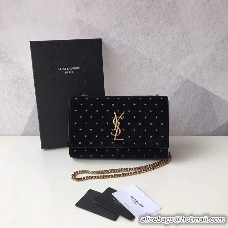 Promotional Yves Saint Laurent Kate Small Original Nubuck leather Shoulder Bag Y474367 Black