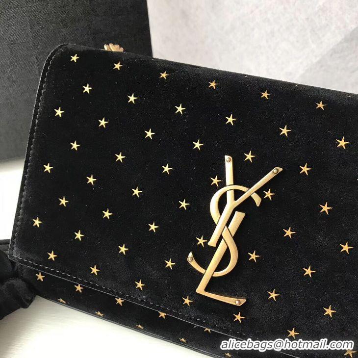 Promotional Yves Saint Laurent Kate Small Original Nubuck leather Shoulder Bag Y474367 Black